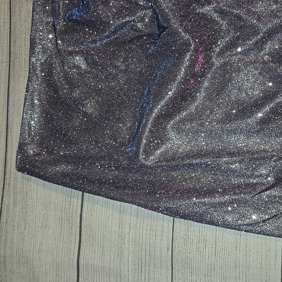 Lulus Faux Wrap Shimmer Midi Skirt Purple Sizes S and L NWT - Picture 3 of 8